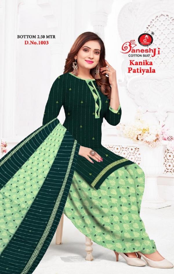 Ganeshji Kanika Patiyala Vol 1 Heavy Indo Cotton Dress Material